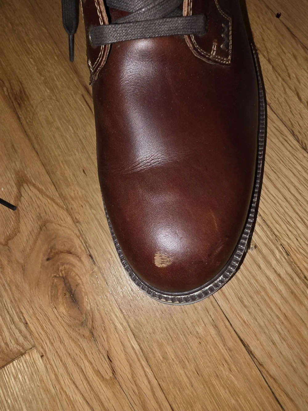 Timberland Men’s Dark Brown Leather Lace-Up Work Boots